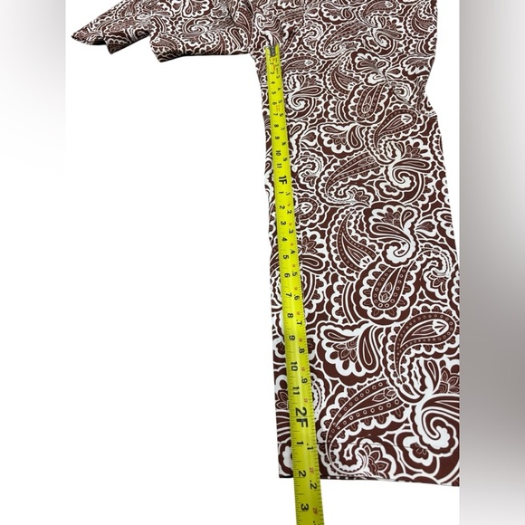 NWOT Boden Pull On Ankle Trousers Red Oak Summer Paisley Brown White Straight 10 - Picture 10 of 14